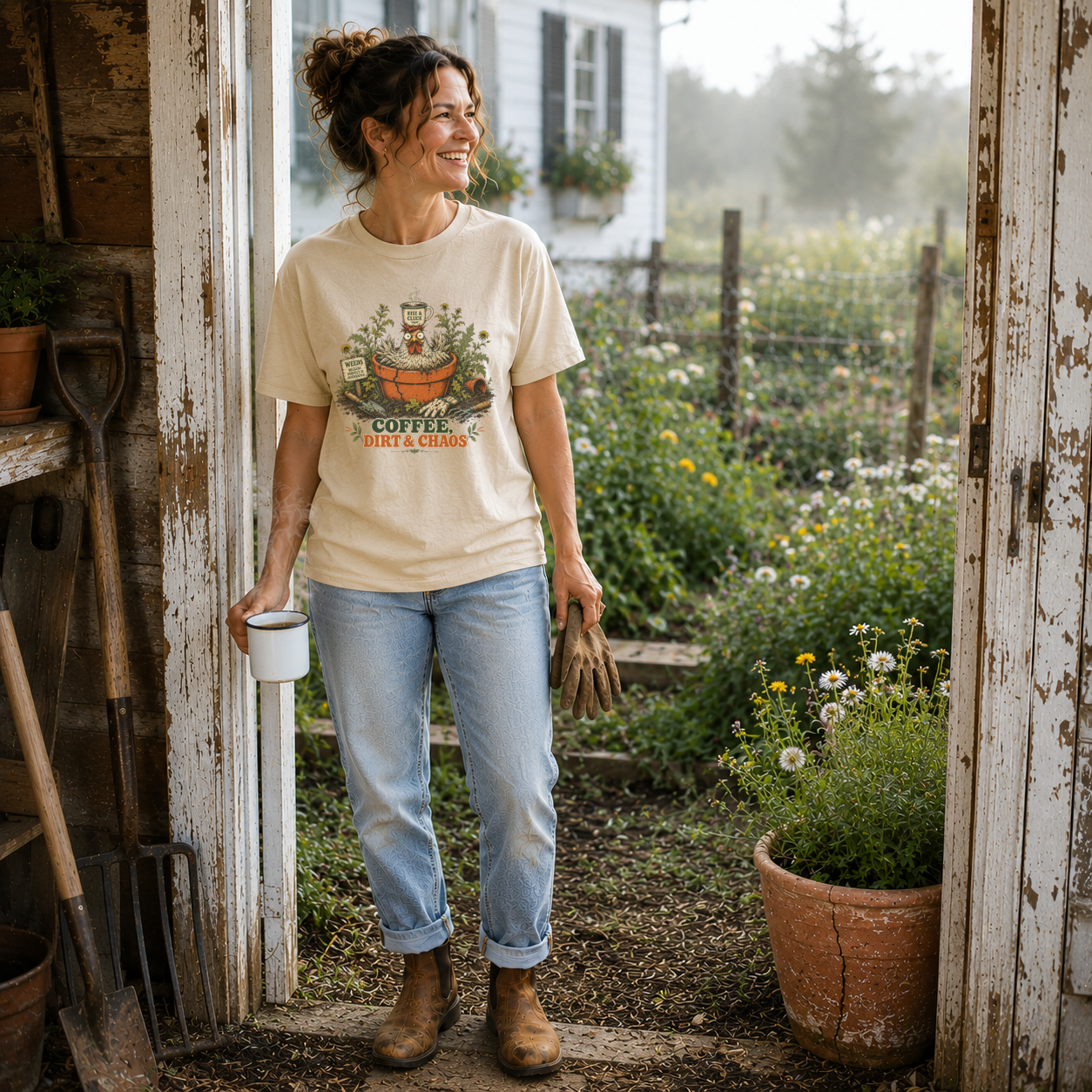 Coffee, Dirt & Chaos T-Shirt