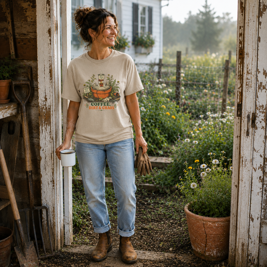 Coffee, Dirt & Chaos T-Shirt