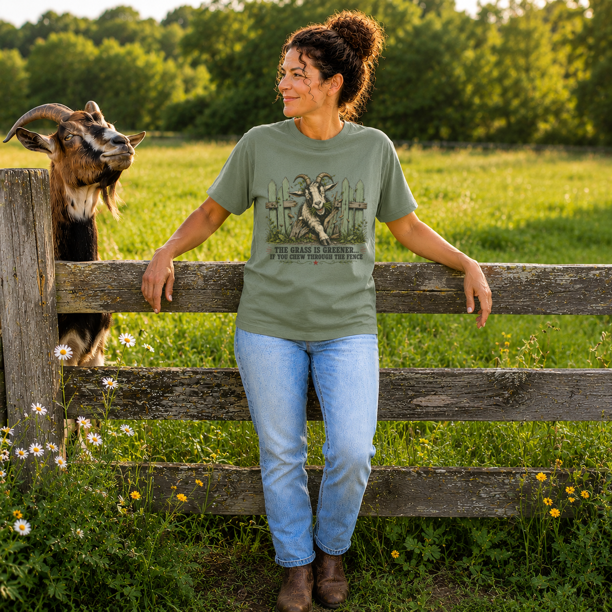 The Grass Is Greener If You Chew Through The Fence T-Shirt