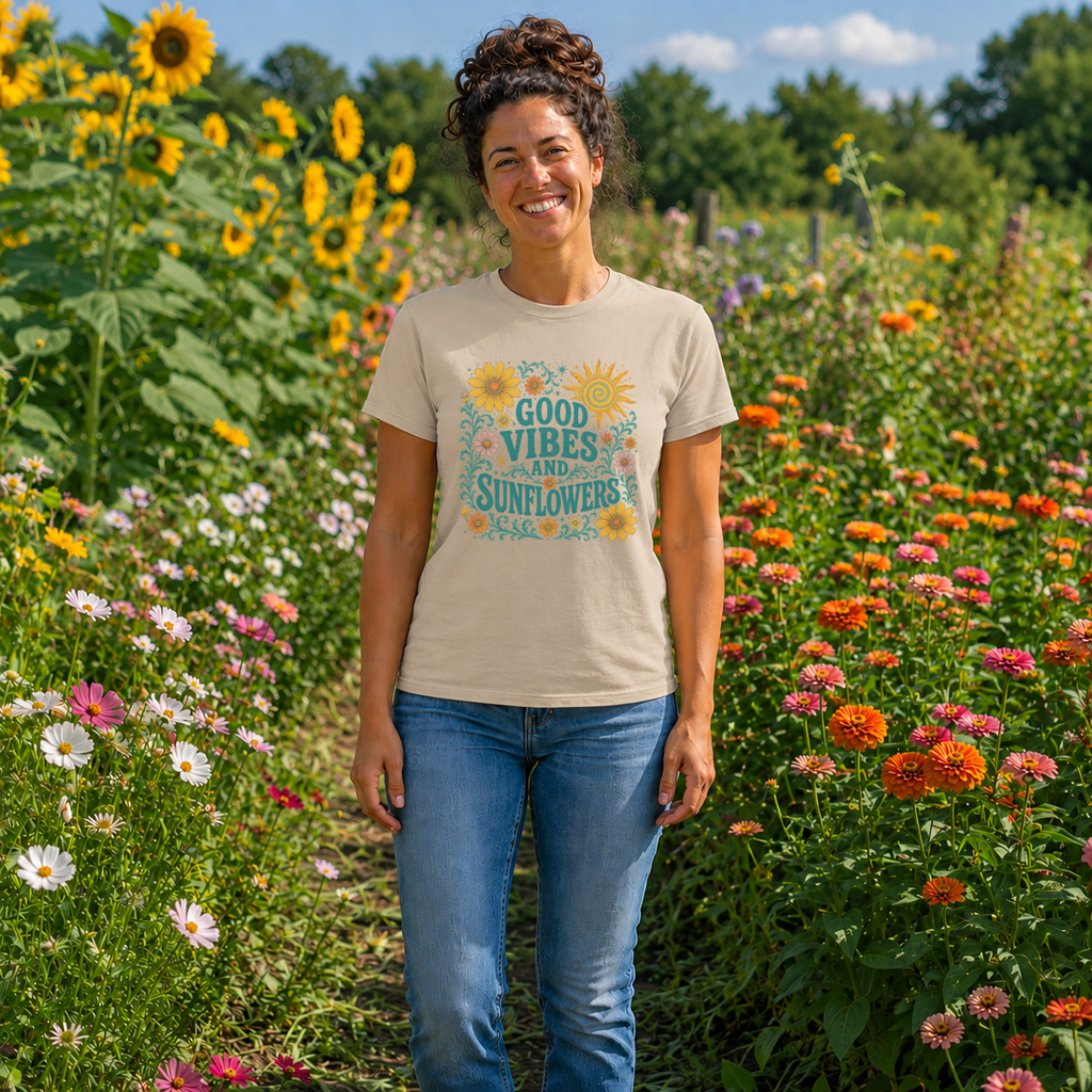 Good Vibes & Sunflowers T-Shirt