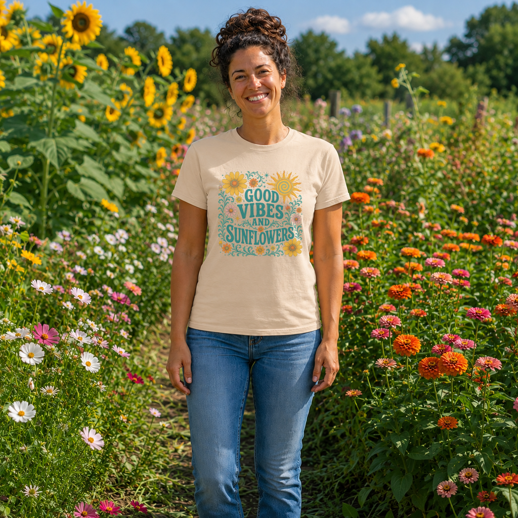 Good Vibes & Sunflowers T-Shirt